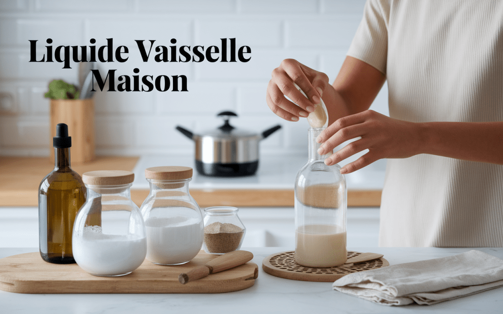 Préparation de liquide vaisselle écologique avec ingrédients naturels