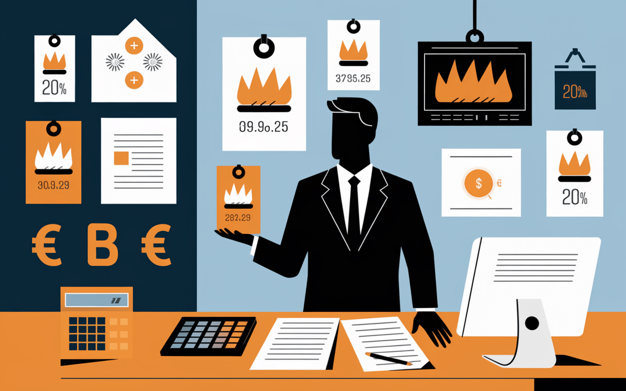 Magasin avec poêles à huile de vidange