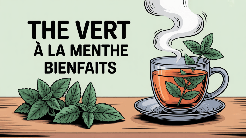 Image d'une tasse de thé vert menthe