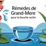Bouche ouverte gouttelettes et plantes