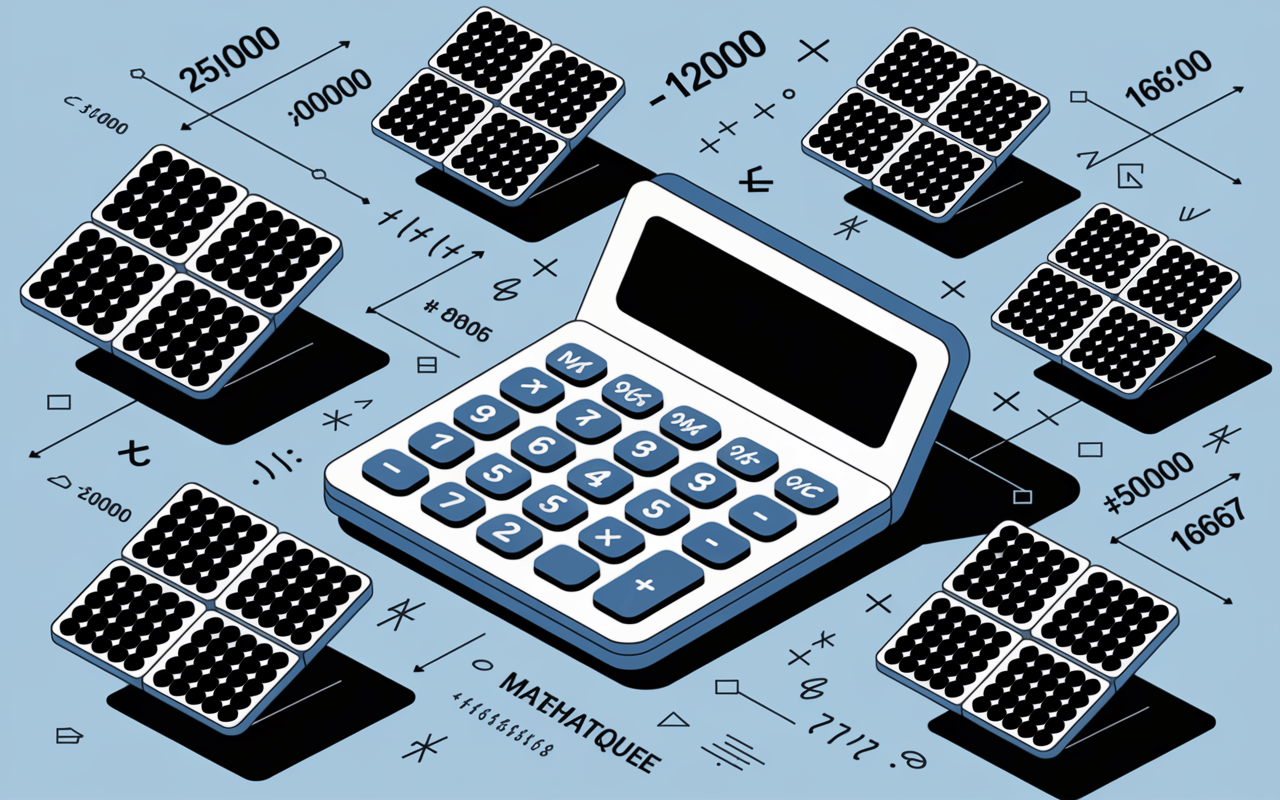 Calcul panneaux solaires 10000 kW
