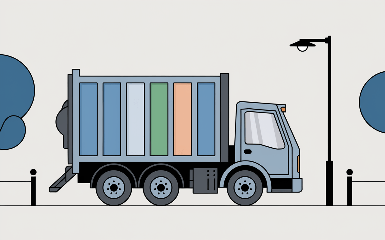 Diagramme technique emplacement poubelles