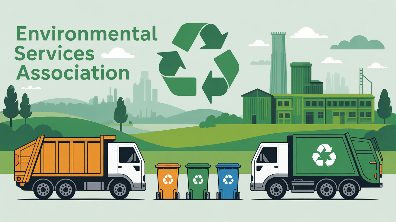 Illustration de camions de collecte et recyclage ESA