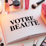 Magazine Votre Beauté ouvert sur une table élégante