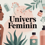 Silhouette féminine avec éléments beauté et bien-être