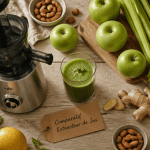 comparateur extracteur de jus sur plan de travail scandinave