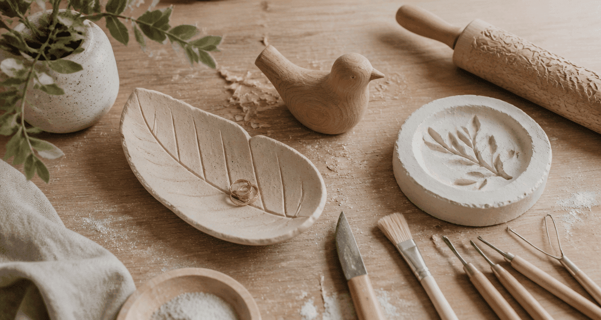 sculpture facile à réaliser avec argile bois plâtre et outils