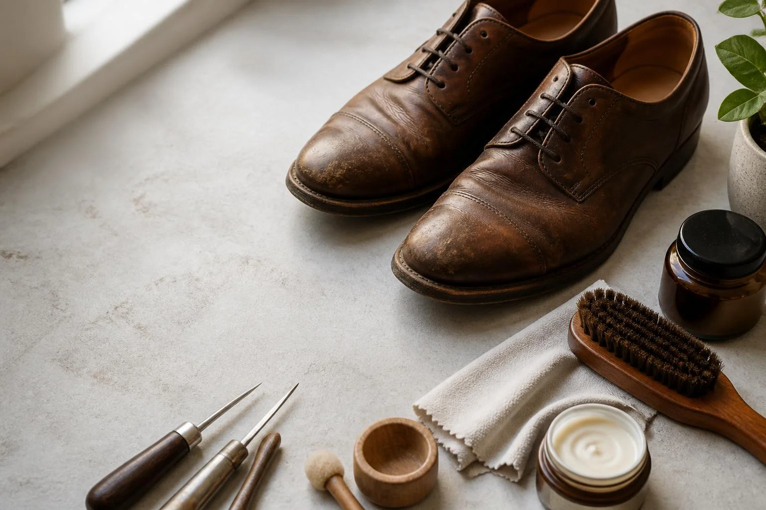 Nettoyer, réparer et raviver des chaussures en cuir